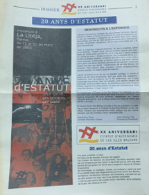 <strong>Dossier 20 anys d'autonomia 1</strong>