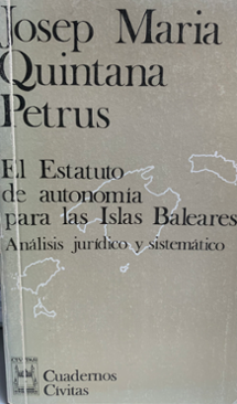 <strong>El Estatuto de Autonomia para las Islas Baleares. Anlisis jurdico y sistemtico</strong>